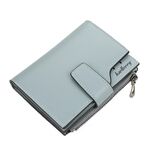 BAELLERRY N5013 Ladies Portata portafoglio multi-card Slot con cerniera con cerniera Borsa a braccia con cerniera (azzurro)