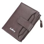 BAELLERRY D3218 BREZZO BREVE SLOT MULTI-CARD SLOT Zipper Portafoglio portata grande capacità (marrone)
