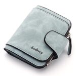 BAELLERRY Ladies Fibbia Nubuck in pelle con portamonete in pelle carino piccolo portafoglio studente fresco (blu chiaro)