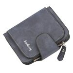 BAELLERRY Ladies fibbia Nubuck in pelle portamonete in pelle carino piccolo portafoglio studente fresco (blu profondo)