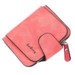 BAELLERRY Ladies Fibbia Nubuck Portamoneta in pelle carina carino piccolo portafoglio studente fresco (rosso brillante)