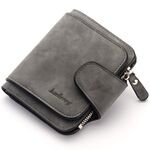 BAELLERRY Ladies Fibbia Nubuck Portamonete in pelle Carino carino piccolo portafoglio studente fresco (fuliggine)