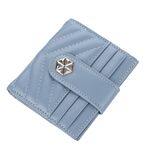 Porta carte da donna Boisen Scorsa in rilievo in rilievo in rilievo con fibbia della carta Bank Holder Piccolo portafoglio (blu)