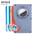 Porta carte da tracciatore Anti perdita del portafoglio RFID Portafoglio per Airtag (grigio)