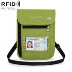 Borsa di stoccaggio del passaporto antifurto del Messenger Multifunzionale Junletu (verde)