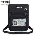 Borsa di stoccaggio del passaporto antifurto multifunzionale a Junletu Passaporto antifurto (nero)