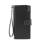 Minbense Fashion Business Simple Handbag PU Portafoglio maschio grande capacità (nero)