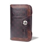 Minbense Breve Moda Tempo libero Magnetico Fibbia Magnetica Grande Capacità 3 Piegabile Portafoglio maschio (Brown Dark)