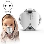 Nebulizzatore micro-maglia indossabile a mani libere per adulti e bambini, stile: con spina UE (argento bianco)