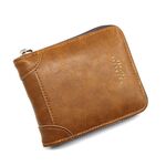 Portafoglio a cerniera multi-card multi-card moda casual casual da uomo (marrone chiaro)