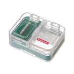 Scatola di distributore di taglieri di medicina sigillata Portable Imakara Square (verde)