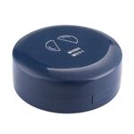 2 pezzi a doppio strato rotondo otto griglie portatili in medicina portatile con cutter (blu)
