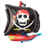 5 pezzi di palloncini per palloncini di navi pirata di pirata Halloween Film Balloon (nero)