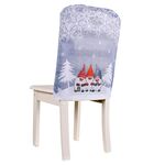 Le sedie a fiocrometro per la foresta di cartoni animati di Natale coprono forniture decorative (grigio)