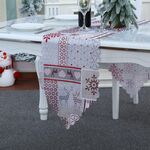 2 pezzi per decorazioni natalizia tavolo bandiera di ristorazione per feste di famiglia (grigio)