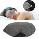 Maschera per occhi per dormire traspirante regolabile con naso metallico (nero)
