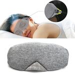 Maschera per occhi per dormire traspirante regolabile con naso metallico (grigio)