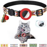 Collare con nappa a campana colorata per animali domestici per tracker Airtag (rosso)