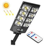 E-SMARTER LED Luce stradale a doppia fila Luce solare per sensore da giardino, Stile: W789A-6
