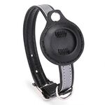 Per collare in PU per animali domestici con copertura protettiva Airtag Tracker, specifica: S (nero)