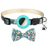 Collare per animali con fiocco stampato anti-smarrimento con campanello per AirTag (verde menta)