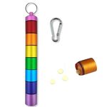M003 Portapillole in metallo in lega di alluminio sigillato impermeabile 7 giorni (colorato)