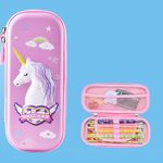 Astuccio portapenne multi-scomparto Uime EVA 3D, scatola per cancelleria, materiale scolastico per bambini (cavallo elfo)