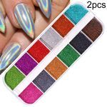 2 paillettes sinfoniche laser a farfalla per nail art, specifica: 17