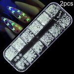 2 paillettes sinfoniche laser a farfalla per nail art, specifica: 22