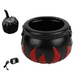 Disposizione della scena del fumatore della zucca della canna della strega di Halloween (canna di fuoco rossa della spina europea)