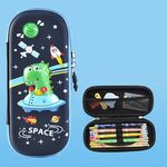Uime EVA 3D astuccio multi-scomparto scatola di cancelleria materiale scolastico per bambini (Baby Dragon)