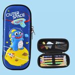 Uime EVA 3D Astuccio per matite multi-scomparto Scatola di cancelleria Materiale scolastico per bambini (Happy Planet Dragon)