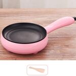 Fornello elettrico per frittata di uova da 350 W Fornello a vapore per padella, spina europea, Stile: padella + pala in legno rosa