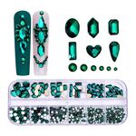 Decorazione per unghie con strass per unghie a forma di fondo piatto a 12 griglia, specifica: 10