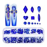 Decorazione per unghie con strass per unghie a forma di fondo piatto a 12 griglia, specifica: 11