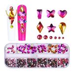 Decorazione per unghie con strass per unghie a forma di fondo piatto a 12 griglia, specifica: 12