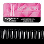 Piastra per unghie per manicure senza cuciture ultrasottile antigraffio, forma: 10 bara corta