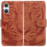 Per OPPO A96 5G / RENO7 Z 5G Tigre Embossing Pattern Cassa del telefono in pelle (Brown)