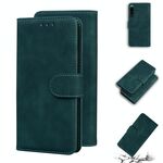 Per Sony Xperia 5 III Skin Feel Case Pure Pure Colour Flip Pelle Custodia (verde)