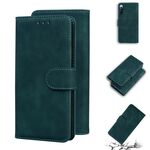 Per Sony Xperia 10 III Skin Feel custodia per cellulare in pelle flip colore puro (verde)