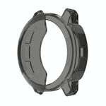 Per Garmin Instinct 2 Mezza copertura Caso di orologio in TPU scavato (nero trasparente)