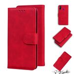 Per Tecno Spark Go 2020 / Spark 6 GO la pelle Feel Pure Color flip custodia in pelle flip (rosso)