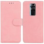 Per Tecno Phantom X Skin Feel Pure Color flip custodia per cellulare (rosa)