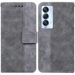 Per Tecno Camon 18 Premier Geometric Geometric Geomed Pelle Custodia per cellulare (grigio)