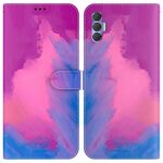 Per Tecno Spark 8P Acquerello motivo a flip orizzontale in pelle flip (rosso viola)