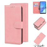 Per OPPO A53 / A33 Skin Feel Pure Color flip custodia in pelle (rosa)