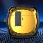 Custodia protettiva per auricolari con interruttore e gancio per Huawei Freebuds 4 (Nero Giallo)