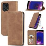 Per OPPO Trova X5 Retro Skin Self MAGNETIC GRANDE GUALIGE Custodia in pelle flip (Brown)