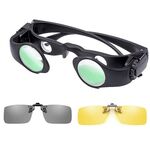 8x Binocolo da pesca Occhiali telescopici zoomabili, Stile: Telescopio + Grigio Giallo Clip