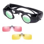 8x Binocolo da pesca Occhiali telescopici zoomabili, Stile: Telescopio + Giallo + Clip rosso rosso